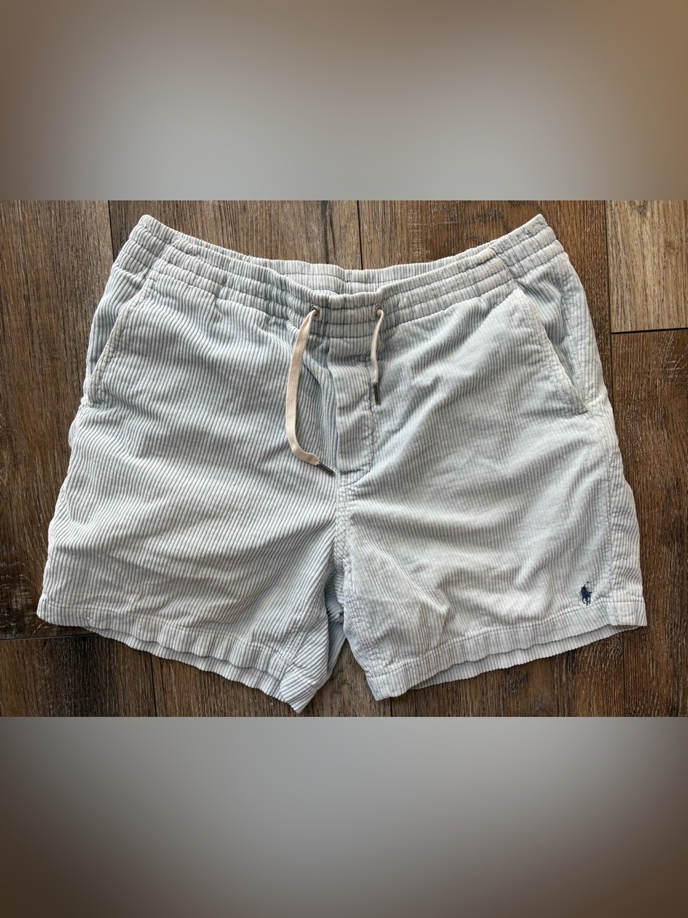 Ralph Lauren Light Blue Corduroy Drawstring Men’s Shorts medium